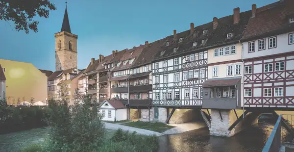 Blick auf die Krämerbrücke in Erfurt